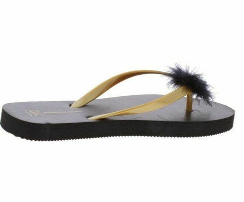 INC International Concepts Macy's Women's Flip-Flop Black Gold Thong (8/9)